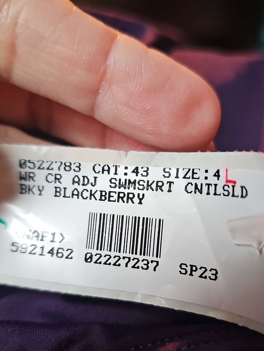 Lands' End Blackberry Swim Skirt Bottom NWT Size 4 - Picture 4 of 5